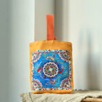 Buddha Stones Dunhuang Flying Apsaras Lotus Buddha Statues Canvas Handbag Handbags BS Dunhuang Flying Apsaras 15*8*22cm