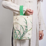 Buddha Stones Orchid Bee Canvas Handbag Handbags BS 1