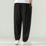 Buddha Stones Cotton Men's Drawstring Harem Pants With Pockets - image 18