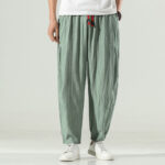 Buddha Stones Cotton Men's Drawstring Harem Pants With Pockets - image 10