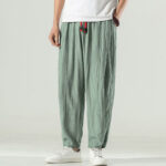 Buddha Stones Cotton Men's Drawstring Harem Pants With Pockets - image 14