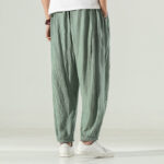 Buddha Stones Cotton Men's Drawstring Harem Pants With Pockets - image 11