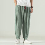Buddha Stones Cotton Men's Drawstring Harem Pants With Pockets - image 13