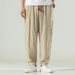 Buddha Stones Cotton Men's Drawstring Harem Pants With Pockets - image 2