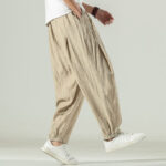 Buddha Stones Cotton Men's Drawstring Harem Pants With Pockets - image 7