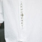 Buddha Stones Plain Color Frog-Button Embroidery Men's Half Sleeve Cotton Shirt Men's Shirts BS 24