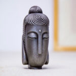 Buddha Stones Closed Eyes Meditating Buddha Iron Powder Rust Cast Resin Statue Home Decoration Decorations BS 18