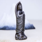 Buddha Stones Handmade Sakyamuni Buddha Namaste Iron Powder Rust Cast Resin Statue Decoration Decorations BS 13