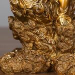 Buddha Stones Acalanatha Buddha Figurine Serenity Copper Statue Home Offering Decoration Decorations BS 8