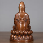 Buddha Stones Kwan Yin Avalokitesvara Lotus Wealth Copper Statue Home Desk Decoration Decorations BS 4