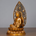 Buddha Stones Sakyamuni Amitabha Medicine Buddha Figurine Serenity Copper Statue Home Offering Decoration Decorations BS 15
