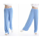 Buddha Stones Summer Elastic Waist Tai Chi Qigong Practice Modal Unisex Pants Unisex Pants BS 24