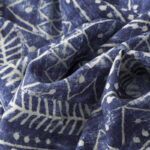 Buddha Stones Blue Stripes Print Cotton Linen Wide Leg Pants With Pockets Women's Wide Leg Pants BS 7