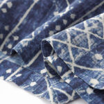 Buddha Stones Blue Stripes Print Cotton Linen Wide Leg Pants With Pockets Women's Wide Leg Pants BS 9