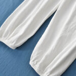 Buddha Stones Plain Color Ramie Linen Cotton Pants With Pockets Women's Pants BS 30