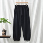 Buddha Stones Plain Color Ramie Linen Cotton Pants With Pockets Women's Pants BS 40
