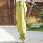 Buddha Stones Casual Ramie Linen Cotton Yoga Pants With Pockets Women's Pants BS 3