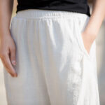 Buddha Stones Casual Ramie Linen Cotton Yoga Pants With Pockets Women's Pants BS 11