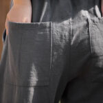 Buddha Stones Casual Ramie Linen Cotton Yoga Pants With Pockets Women's Pants BS 30