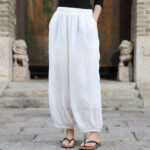 Buddha Stones Casual Summer Women's Cotton Pants With Pockets Women's Pants BS 13