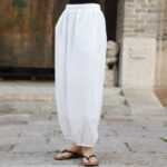 Buddha Stones Casual Summer Women's Cotton Pants With Pockets Women's Pants BS 9