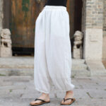 Buddha Stones Casual Summer Women's Cotton Pants With Pockets Women's Pants BS 10