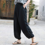 Buddha Stones Casual Summer Women's Cotton Pants With Pockets Women's Pants BS 15