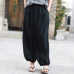 Buddha Stones Casual Summer Women's Cotton Pants With Pockets Women's Pants BS 19