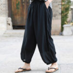 Buddha Stones Casual Summer Women's Cotton Pants With Pockets Women's Pants BS 17