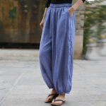 Buddha Stones Casual Summer Women's Cotton Pants With Pockets Women's Pants BS 28