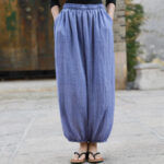 Buddha Stones Casual Summer Women's Cotton Pants With Pockets Women's Pants BS 31