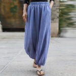 Buddha Stones Casual Summer Women's Cotton Pants With Pockets Women's Pants BS 33