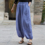 Buddha Stones Casual Summer Women's Cotton Pants With Pockets Women's Pants BS 35