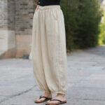 Buddha Stones Casual Summer Women's Cotton Pants With Pockets Women's Pants BS 46