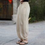Buddha Stones Casual Summer Women's Cotton Pants With Pockets Women's Pants BS 45