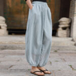 Buddha Stones Casual Summer Women's Cotton Pants With Pockets Women's Pants BS 50