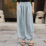 Buddha Stones Casual Summer Women's Cotton Pants With Pockets Women's Pants BS 53