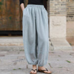 Buddha Stones Casual Summer Women's Cotton Pants With Pockets Women's Pants BS 52