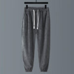 Buddha Stones PLUS SIZE Summer Solid Color Design Drawstring Men's Straight Leg Pants With Pockets Men's Pants BS 14