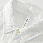 Buddha Stones Solid Color Loose Long Sleeve Half Button Shirt Linen Men Clothing - image 3