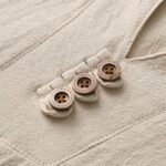 Buddha Stones Solid Color Long Sleeve Button Shirt Cotton Linen Men Clothing Men's T-Shirts BS 7