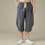 Buddha Stones Casual Solid Color Men's Straight Leg Shorts With Pockets Leisure Cotton Men's Pants Men's Pants BS Gray US/UK/AU54; EU64 (9XL)