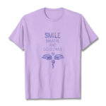 Buddha Stones SMILE BREATHE AND GO SLOWLY Eye Tee T-shirt T-Shirts BS Plum 2XL