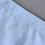 Buddha Stones Men's Long Sleeve Stand Collar With Pocket Pure Color Casual Cotton Linen Shirt - image 18