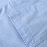 Buddha Stones Men's Long Sleeve Stand Collar With Pocket Pure Color Casual Cotton Linen Shirt - image 19