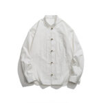 Buddha Stones Stand Collar Button Spandex Men's Shirts Men's Shirts BS 23