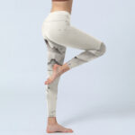 Buddha Stones Ink Bamboo Mountains Print Gym Leggings Women's Yoga Pants - image 5