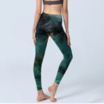 Buddha Stones Pond Koi Fish Rocks Print Sports Leggings Women's Yoga Pants - image 5