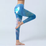Buddha Stones Blue Dolphin Print Fitness Leggings Women's Yoga Pants - image 4
