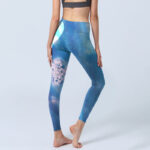 Buddha Stones Blue Dolphin Print Fitness Leggings Women's Yoga Pants - image 5